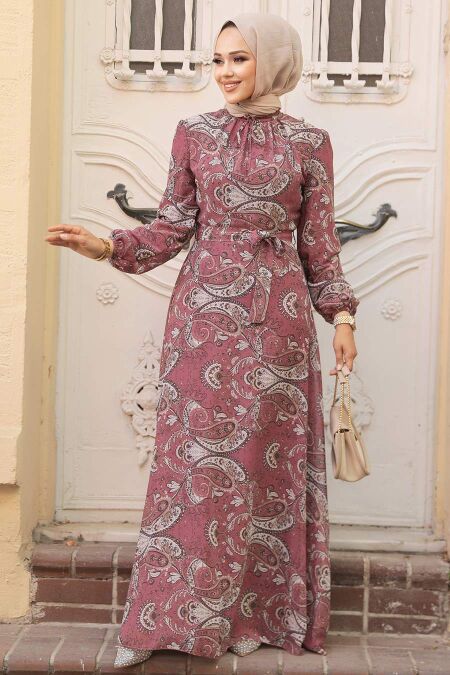  Dusty Rose Long Sleeve Dress 279081GK